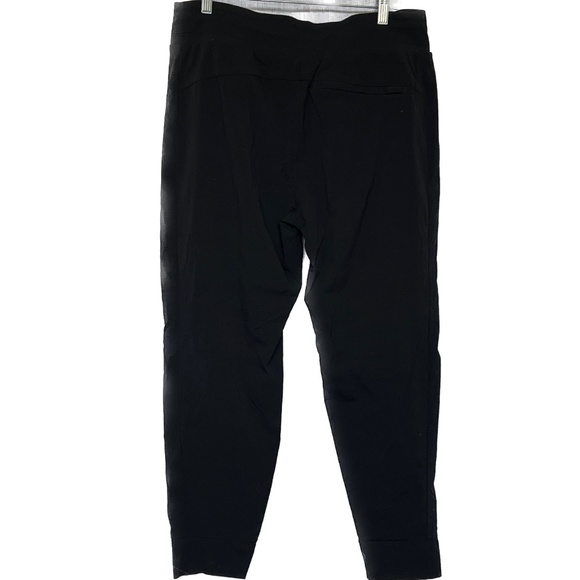 Athleta Pants Trekkie North Jogger Size 14 Faux Zip fly Pockets Black Nylon Span - Picture 4 of 9